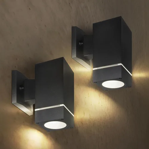 Vista 11 de ASD Lámpara de pared cuadrada para exteriores de 1 luz, enchufe de bombilla E26 de 60 W, 120 V, ETL, cilindro hacia arriba, luces LED