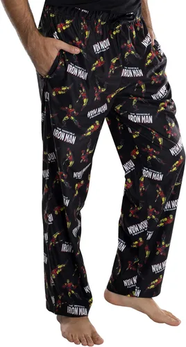 Vista 2 de Marvel Iron Man - Pantalones de pijama retro con estampado de cómic para hombre