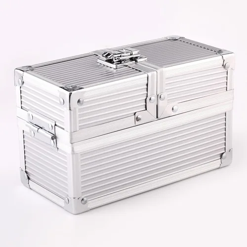 Vista 7 de Caja de dados de doble metal negro para protector de cubierta de almacenamiento de tarjetas comerciales TCG Ultra Pro Sleeve MTG Magic FaB YGO