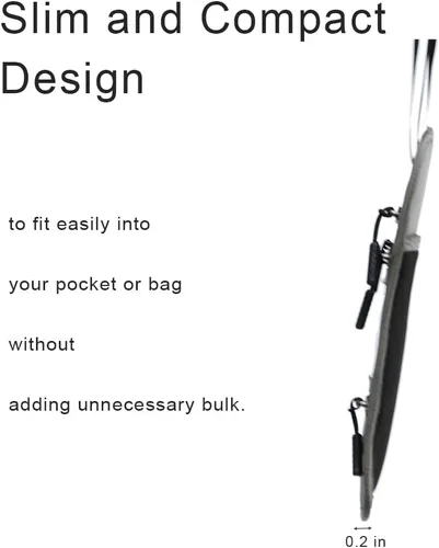 Vista 4 de Bolsa de viaje con bloqueo RFID para hombres, organizador de documentos, soporte para pasaporte para cuello, cartera delgada y con cordón, Azul