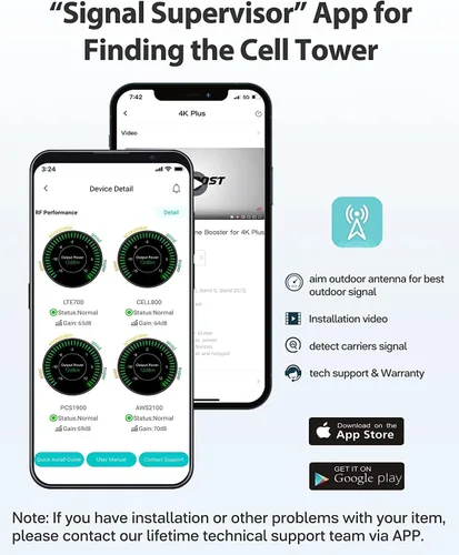 Vista 5 de HiBoost Amplificador de teléfono celular para Verizon, AT&T y T Mobile Cell Signal Booster para cobertura del hogar de hasta 4000 pies cuadrados