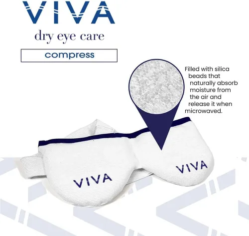 Vista 2 de Viva Moist Heat - Máscara de ojos activada por microondas Alivio rápido y calmante Reutilizable, lavable