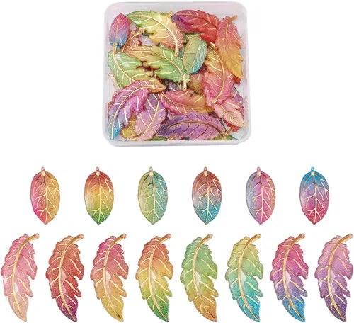 Vista 18 de Craftdady Colgantes de Resina de Alas de Mariposa y Alas de Hada - Lindos Colgantes Colgantes de Animales y Dijes de Hongos - Dijes Degradados