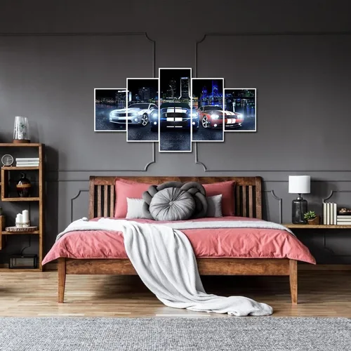 Vista 3 de Póster de automóvil deportivo, lienzo de automóvil deportivo americano para hombres, oficina, dormitorio, sala de estar, decoración de regalo