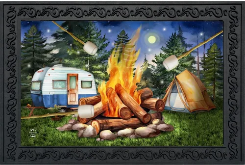 Vista 6 de Briarwood Lane Felpudo de verano Happy Camper Bear