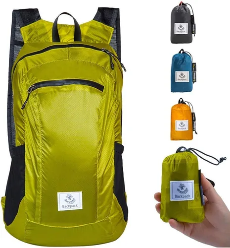 Vista 11 de Mochila 4Monster de excursionismo, de día, resistente al agua, ligera, plegable, para viajes, campamento, exteriores