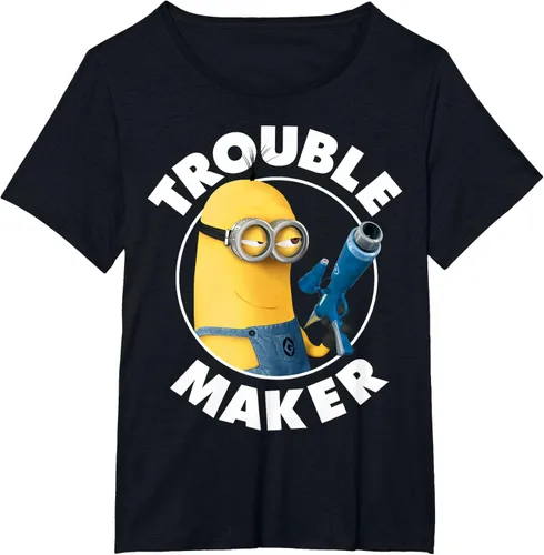 Vista 36 de Despicable Me Minions Kevin Fabricante de Problemas Gráfico Camiseta Negro