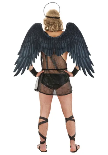 Vista 2 de Disfraz de Ángel Oscuro Sexy para Hombre Multicolor