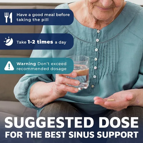 Vista 6 de Mizzle SinuProl Suplemento de apoyo nasal e inmunológico con quercetina con bromelina, opción ideal para personas que confían en descongestionantes