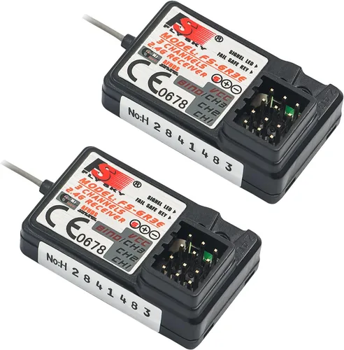 Vista 7 de Flysky FS-GR3E Receptor AFHDS de largo alcance 3CH 2.4GHz Receptor de superficie para FS-GT2 FS-GT2B FS-GT3B FS-GT3C FS-IT4S Transmisor RC Car Boat