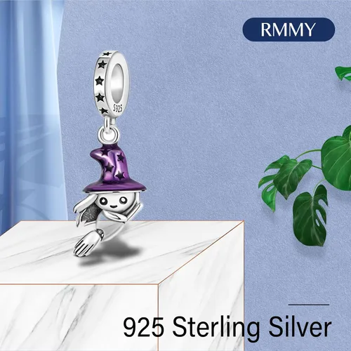 Vista 2 de RMMY Dije de plata de ley S925 para pulsera, collar, colgante, personajes de películas de dibujos animados para mujeres y niñas, regalos