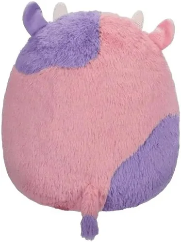 Vista 4 de Squishmallows Patty Cow oficial de Jazwares de 12 pulgadas, rosa y morado Fuzz-A-Mallows