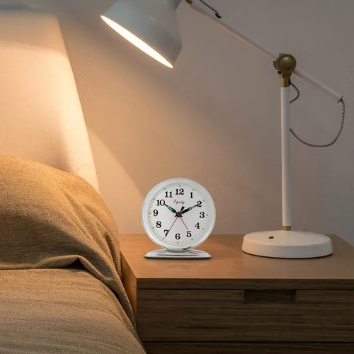 Vista 5 de La Crosse Technology 24014, reloj despertador a cuerda, campana fuerte, cromado, Cromo, Plateado, 1