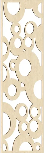 Vista 114 de 9 3/8"W x 24 3/8"H x 1/4"T Farwell Decorativos Paneles de Pared de Madera Calado, Hickory