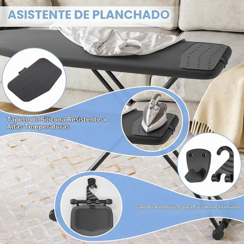 Vista 4 de APEXCHASER Tabla de planchar, tabla de planchar compacta con alfombrilla de silicona, tabla de planchar plegable con cubierta resistente al calor, 7