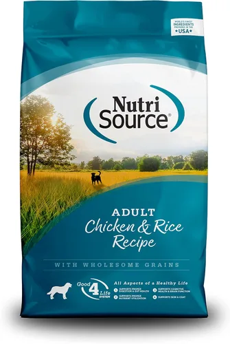 Vista 13 de NutriSource Alimento seco para perros adultos, bocados pequeños, pollo y arroz, 4 libras Soporte probiótico y prebiótico, grano inclusivo, sin