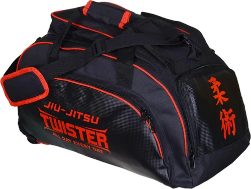 Vista 3 de Twister Jiu Jitsu - Bolsa de karate, Negro/Rojo, Mediana, Mochilas Jiu Jitsu