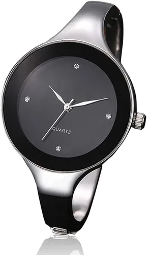 Vista 5 de Weicam Reloj analógico de cuarzo de lujo para mujer, pulsera de acero inoxidable, mejor regalo