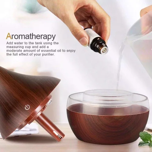 Vista 4 de New Excellence Home Humidificador USB de 10.1 fl oz, interruptor táctil, difusor interior con 7 luces LED, adecuado para sala de estar, dormitorio