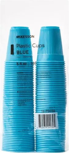 Vista 6 de McKesson Vasos de plástico desechables, vasos para beber, polipropileno, azul, 5 onzas, 100
