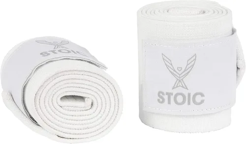 Vista 8 de Stoic Muñequeras para levantamiento de pesas, levantamiento de pesas, entrenamiento cruzado, culturismo con bucle para el pulgar. para entrenamiento