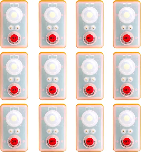 Vista 7 de WICKED Luz estroboscópica LED de chaleco salvavidas para supervivencia de emergencia al aire libre; haz de alta intensidad activado por agua