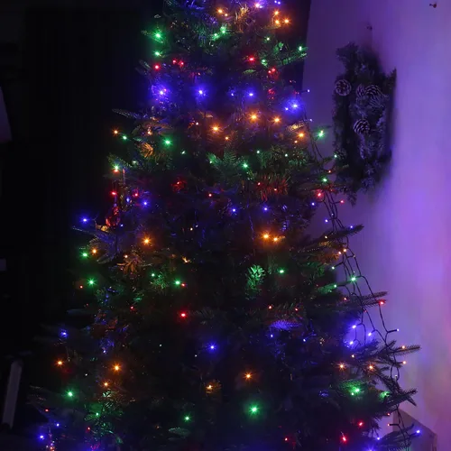 Vista 3 de Flechllary Luces de Cadena Navideñas de 200 LED, 72 Pies de Luces Interiores Enchufables con 8 Modos y Temporizador y Función de Memoria, Luces