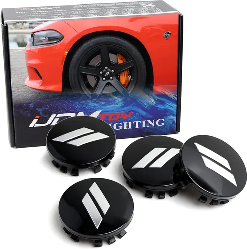 Vista 9 de iJDMTOY Juego de 4 piezas 63 mm 2.5 pulgadas Rojo/ Cobertura de Centro de Llanta con Corte para Reemplazo