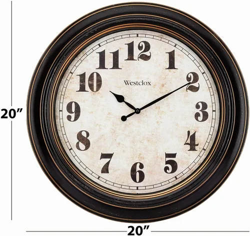 Vista 4 de Westclox Reloj de pared grande tradicional con pilas para sala de estar, dormitorio, oficina, regalo ideal para inauguración de la casa