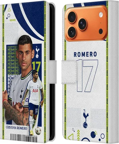 Vista 83 de Head Case Designs Officially Licensed Tottenham Hotspur F.C. Cristian Romero 2022/23 First Team Leather Wallet Case Compatible with Apple iPhone 11