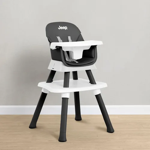 Vista 2 de Jeep Milestone 6-in-1 Convertible High Chair by Delta Children, Black