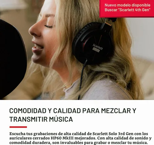 Vista 8 de Focusrite Scarlett Solo Studio - Paquete de grabación de 3ª