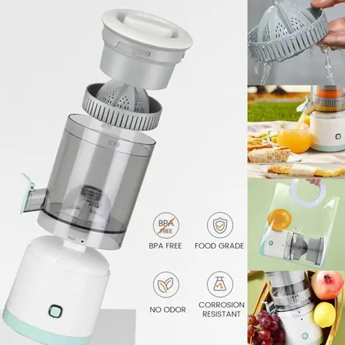 Vista 4 de Exprimidor de separación automática actualizado 2025, máquina exprimidora recargable de verduras y frutas, exprimidor de pomelo y limón naranja