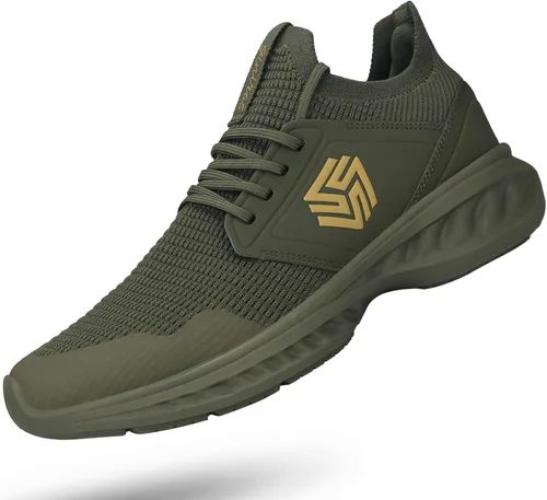 Vista 2 de Giniros Mens Running Shoes Slip On Walking Shoes Non Slip Work Shoes Comfy Breathable Lightweight Fashion Tennis Gym Sneakers