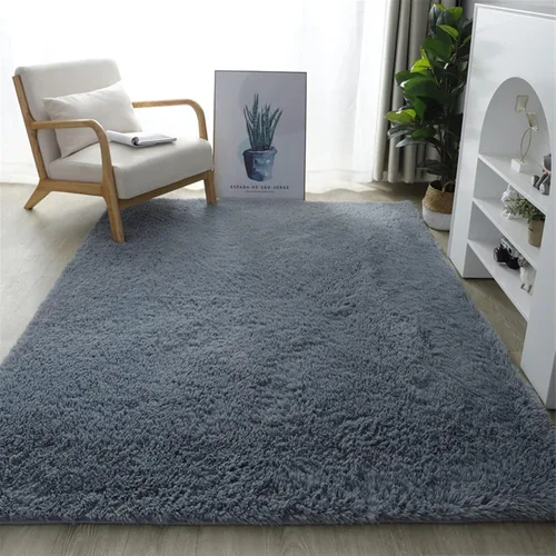 Vista 9 de Lifup Alfombra rectangular esponjosa para sala de estar o dormitorio, color Naranja