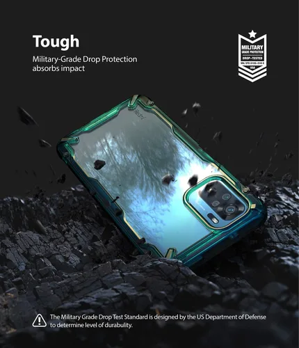 Vista 7 de Ringke Fusion-X - Funda compatible con Xiaomi Redmi Note 10, Redmi Note 10S, parte trasera transparente, resistente, a prueba de golpes, TPU