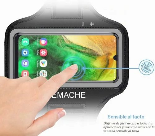 Vista 2 de Brazalete de running para Samsung Galaxy A57 A56 A55 A54 (negro)