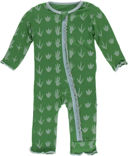 Vista 47 de KicKee Pants Mono sólido con volantes y cremallera Verde aloe