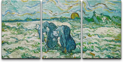 Vista 138 de wall26 Lienzo enmarcado para pared, juego de arte con flores de almendra de Vincent Van Gogh, naturaleza, ilustraciones de área silvestre, bellas