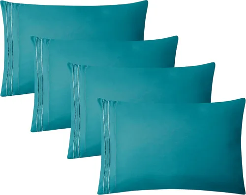 Vista 30 de Clara Clark Fundas de almohada de tamaño estándar – Funda de almohada ultra suave, fundas de almohada de microfibra ligera tamaño Queen – Juego de 2
