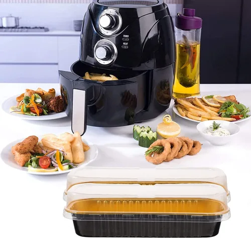 Vista 4 de Kichvoe 20 mini tapas desechables de papel de aluminio para hornear cocinar y preparar comidas para magdalenas y postres, almacenamiento conveniente