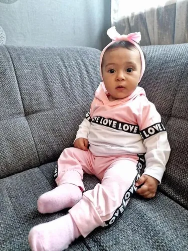 Vista 2 de Rebey Conjunto de sudadera con capucha y pantalones de manga larga para bebés y niños pequeños