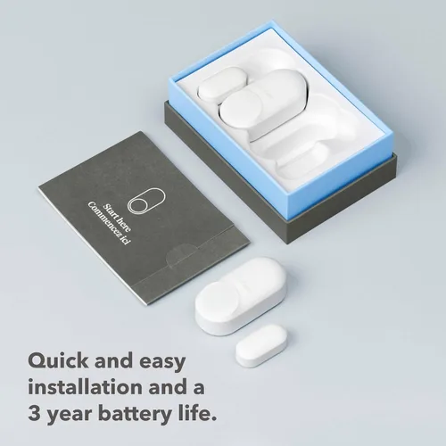 Vista 3 de ecobee - Sensor inteligente para puertas y ventanas, paquete de 2 para seguridad en el hogar Recibe alertas instantáneas cuando se abran puertas