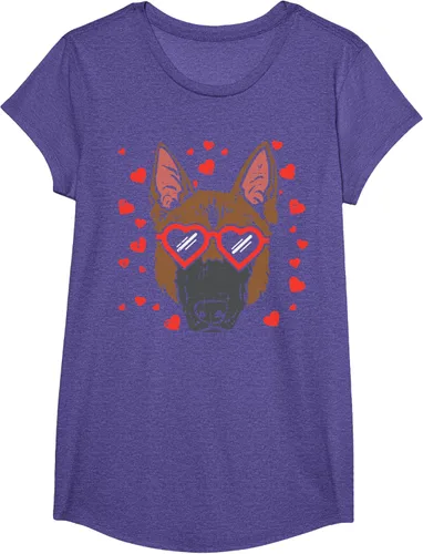 Vista 67 de Camiseta de regalo para perro con cara de pastor alemán, Negro, S