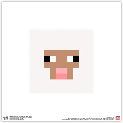 Vista 10 de Trends International Gallery Pops Minecraft: Pixeles icónicos - Mobs - Arte de pared de ovejas, versión enmarcada en negro, 12 x 12 pulgadas Versión