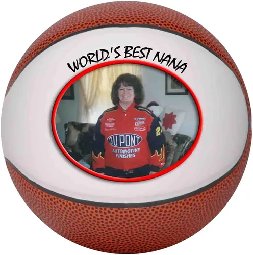 Vista 4 de Balones de baloncesto personalizados, regalo de baloncesto con foto personalizada, tamaño pequeño, cualquier imagen, cualquier texto, cualquier