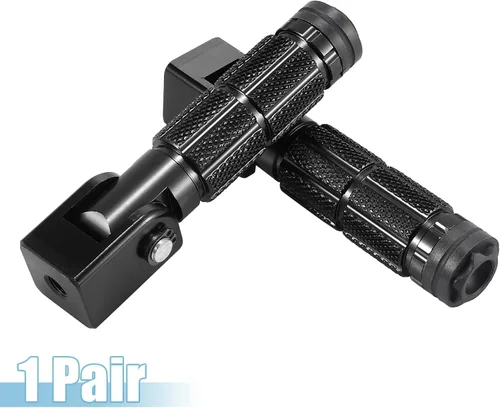 Vista 6 de Motoforti 1 par 0.276 in aleación de aluminio universal motocicleta plegable trasero reposapiés estribera pedal Ciclismo negro