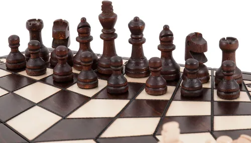 Vista 6 de Juego y tablero de ajedrez romano para tres jugadores
