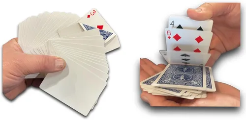 Vista 28 de Ilusiones de cartas para magos principiantes a profesionales: aparición, teletransporte, transformando milagros (Baraja Svengali azul)