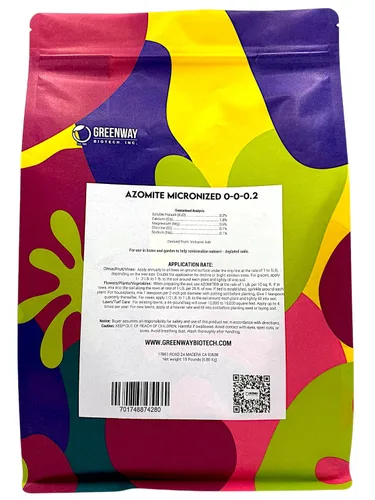 Vista 5 de Greenway Biotech, Inc. Azomite Rock Dust - Fertilizante orgánico de ceniza volcánica con micronutrientes y minerales traza - Fertilizantes naturales